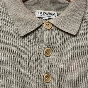 Giorgio Armani Le Collezioni Ribbed Polo Sweater